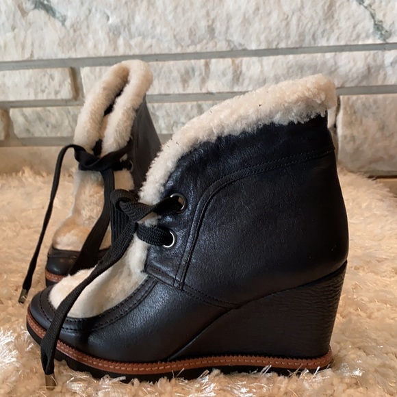 Fabianelli Black Wedge Boot - Picture 4 of 4